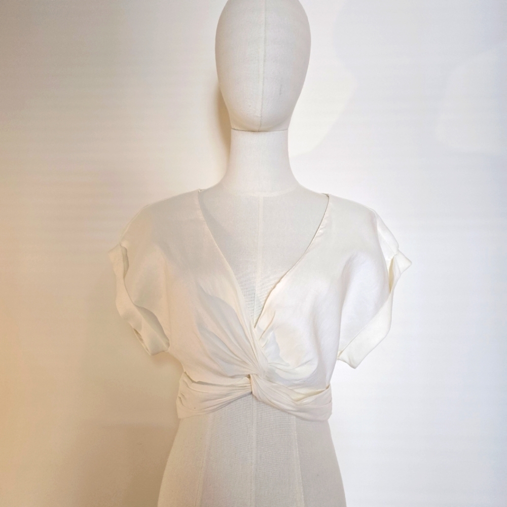 ZARA Cropped Top Shirt with Knot